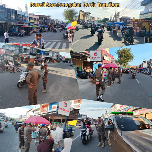 Pedagang Pasar Tumpah di Depan Ramayana Bangkinang Ditertibkan Satpol PP Kampar