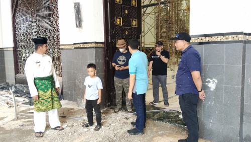 Kasatpol PP Kampar Pastikan Kesiapan Masjid Islamic Center Jelang Idul Fitri