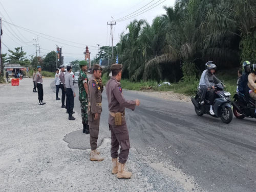 Satpol PP Kampar Siaga 24 Jam Amankan Arus Balik Lebaran, Ini Titik-Titiknya