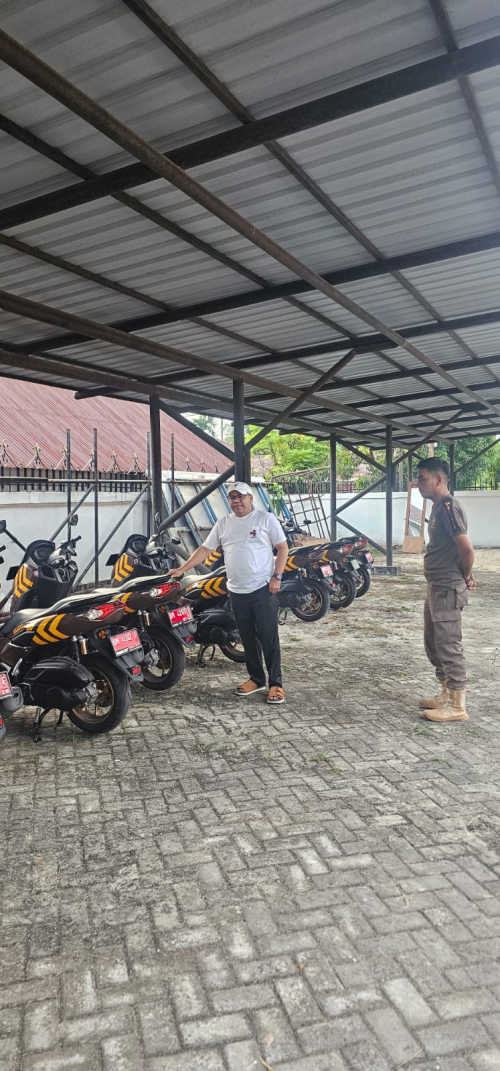 Satpol PP Kampar Siagakan Motor Patroli, Antisipasi Lonjakan Massa Hari Raya Enam di Bangkinang