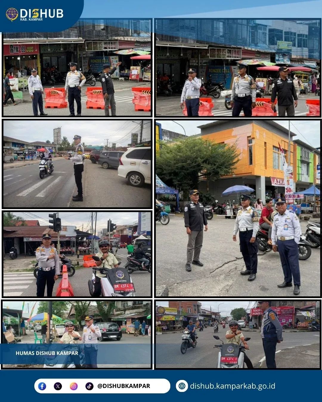 Sore Pertama Ramadhan, Lalu Lintas Bangkinang Padat, Dishub Kampar Turunkan 40 Personel