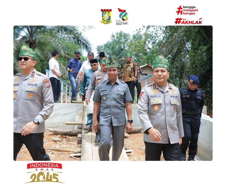 Bupati Kampar Ahmad Yuzar Pastikan Jembatan Presisi Rampung Tepat Waktu